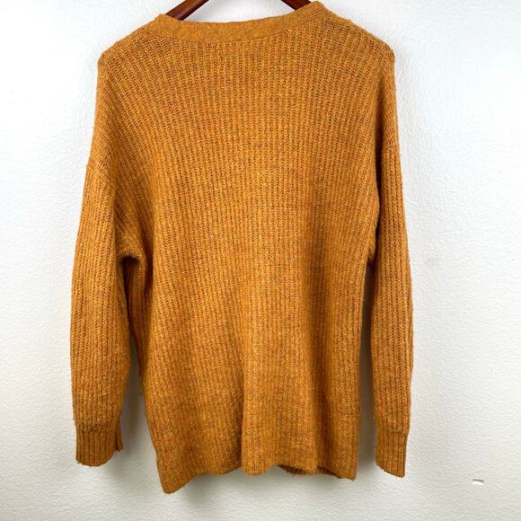 American Eagle Womens Cardigan Sz M Oversized Cobain Indie Hipster Grunge Orange - Picture 2 of 11
